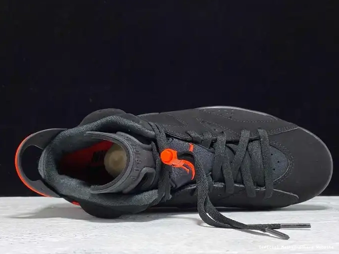 Official Maikesneakers Black Infrared Jordan Air OG Retro 6 384664-060 0504